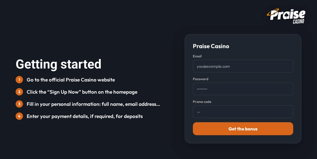 Claim four signup steps.
